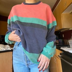 Gap color block oversized sweatshirt sweater